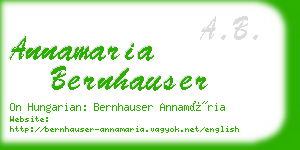 annamaria bernhauser business card
